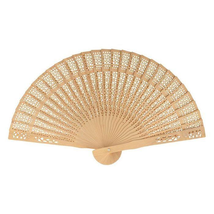 3 Natural Wooden Fans To Decorate 20 Cm