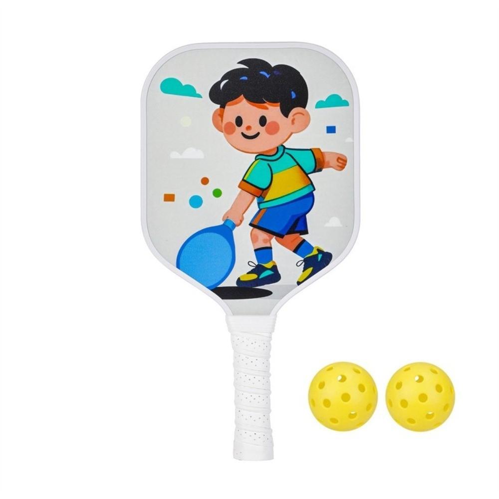 Mermaid Cat Pickleball Paddle with 2 Pickleballs Cartoon Pickleball Paddle Set Honeycomb Core Lightweight Sports Paddle