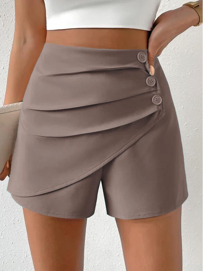 

Летняя универсальная утягивающая талию юбка-шорты с драпировкой, для спорта и активного отдыха, 2023 M верблюд