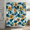 Sunflower Leaves Shower Curtain 3D Printed Bath Decor For Home Decoration