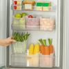 4Pcs Refrigerator Organizer Food-Grade Plastic Storage Container BPA-Free Fruits Vegetables Fridge Storage Box Kitchen Organizer
