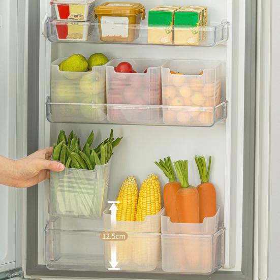 4Pcs Refrigerator Organizer Food-Grade Plastic Storage Container BPA-Free Fruits Vegetables Fridge Storage Box Kitchen Organizer