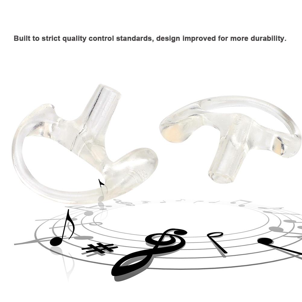 Soft Comfortable Transparent Silica Gel Ear Mould Replacement for Most Coil Tube Audio Kits