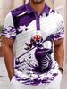 Golf Skull Pattern Man Polo Shirts Colorful Cool 3D Printed Tees Summer Casual Street Short Sleeve Loose T-Shirt Lapel Tops Tees