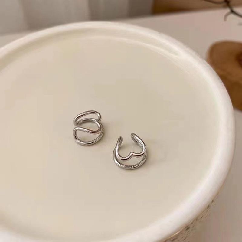 

Винтажные серьги-клипсы в форме сердца для женщин, без пирсинга, поддельные серьги, ювелирные изделия, манжеты для ушей