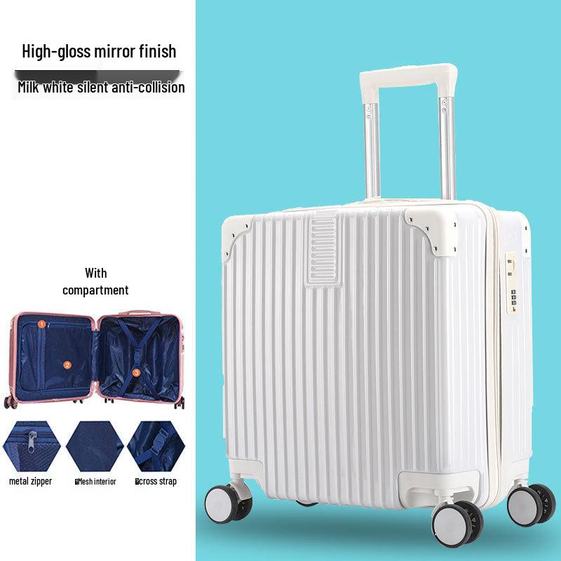 Lightweight Mini Trolley Suitcase with Combination Lock, 18-20 Inch - Ideal for Students and Kids.