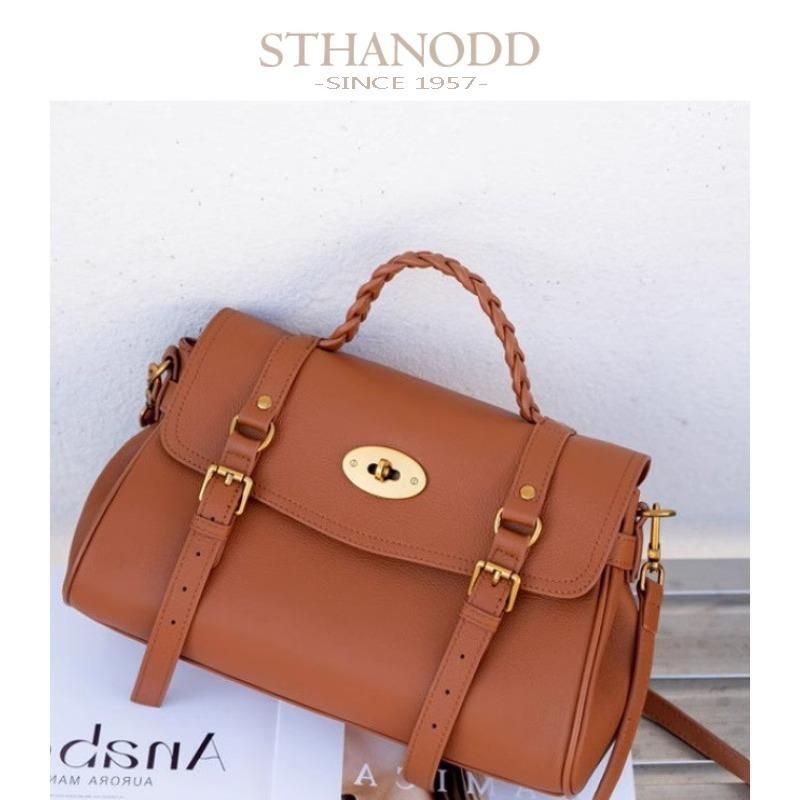 Top Layer Cowhide Messenger Bag with Commuter Tote Classic Crossbody Bag