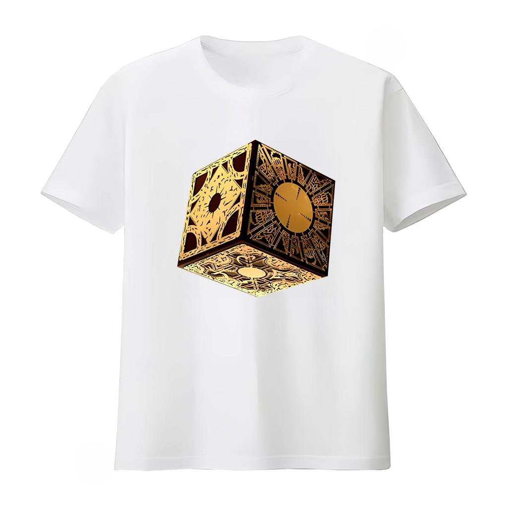 Hellraiser Puzzle Box T Shirt Pinhead 80s Horror Movie Cube Devil Design New Trendy Casual Fashion Unisex Women 2026 Summer T Shirt