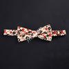 Men's Slim Fit Floral Retro Cotton Linen Bow Tie - Unisex Hong Kong Style for Weddings and Casual Workwear