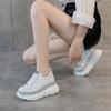 Inner Height Increase Casual Little White Shoes Women's Spring New Leather Versatile Sports Shoes Platform Small Size Women's Shoes
