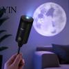 Romantic Atmosphere Light USB Projector Lamp with 2 Films, Moon & Milky Way LED Projection Bedroom Light, 360 Degrees Rotating for Car, Ceiling