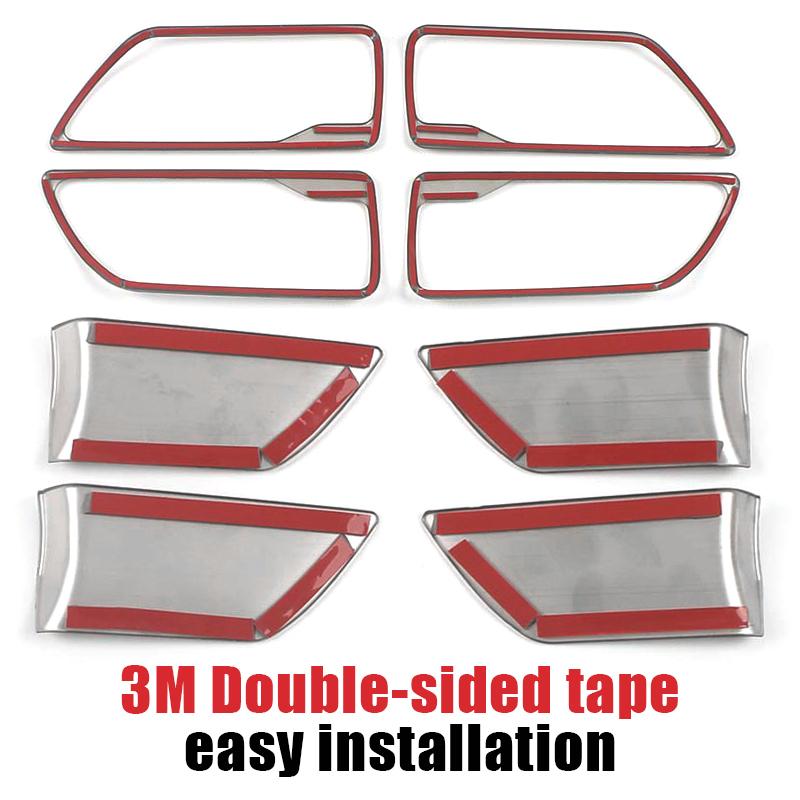 For Toyota Highlander XU70     2024 Hybrid Stainless Car Inner Door Handle Frame Door Bowl Cover Trim Stickers