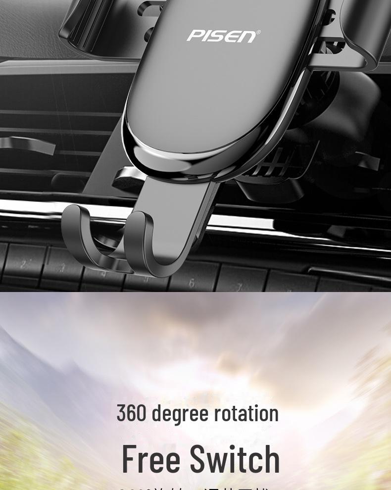 PISEN Car Phone Holder: Gravity-Based Mini Air Vent Mount