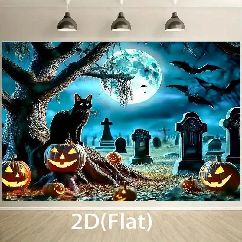 Halloween-themed Backdrop Cloth, Suitable for Birthday Party Decorations,applicable for Outdoor Celebration Events and Festivals