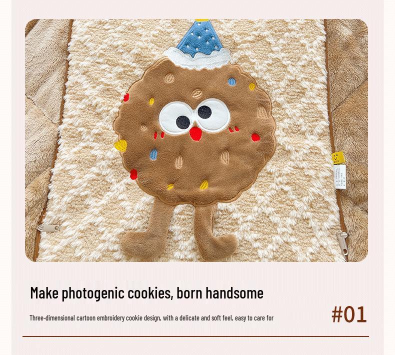 Winter Cartoon Kissen & Decke Kombi: Niedlich, Verdickt, Doppelte Verwendung für Auto oder Zuhause