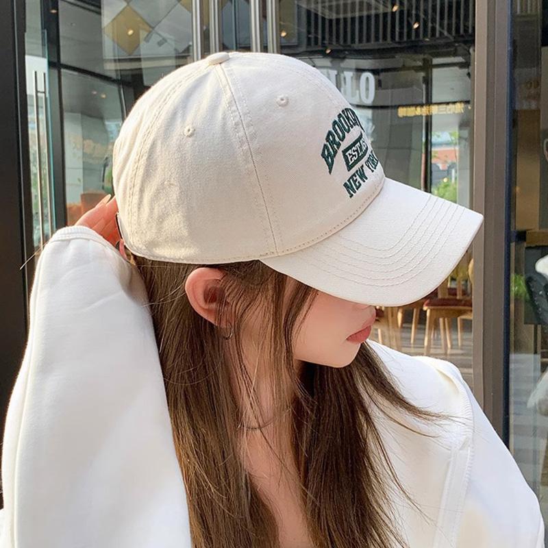 Prints Embroidery Baseball Hat For Men And Women Soft Cotton Long Brim Snapback Sunscreen Hat Casual Outdoor Use Hiphop Girl Hats Korean Style