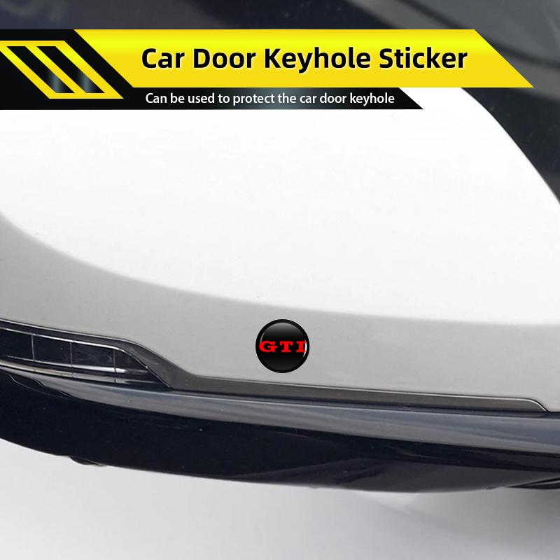 LEG1 Car Door Lock Keyhole Protection Stickers Auto Accessories For Volkswagen VW Golf 4 6 7 GTI Tiguan Passat B5 B6 B7 CC MK5 MK6