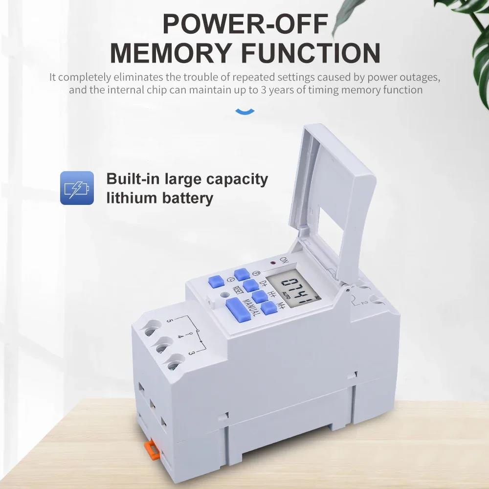 Weekly Programmable Din Rail Digital TIME SWITCH Relay Timer 28 On/off THC15A THC30A 220V 110V 24V 12V for Control Street Lamp