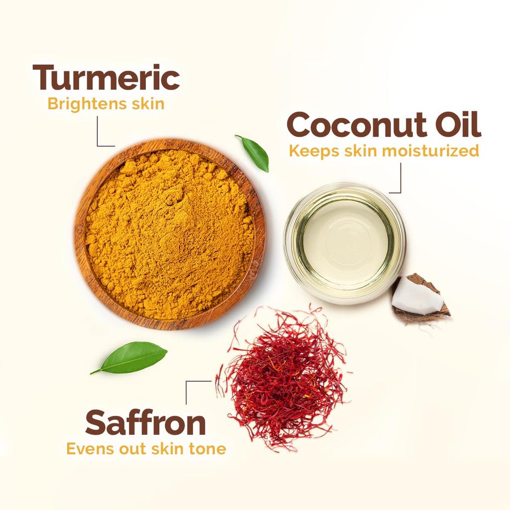 Mamaearth Ubtan Turmeric Saffron Face Wash 150ml – Natural Glow, Tan Removal, Brightening – SLS & Paraben Free – All Skin Types