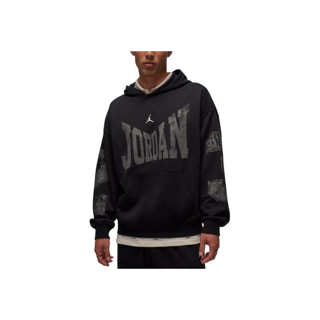 Jordan Sudadera con capucha de manga larga holgada con letras para hombre HV0093-010
