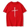 Men's Vintage T-shirt Personalized Cross Customized Short Sleeve High Quality Discount Hip Hop Sports Street Casual T-shirt
