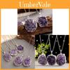 Collana di Ametista Naturale con Bordi Placcati in Argento per Gioielli in Stile Boho Regalo