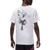 Jordan Floral Print Casual Crew Neck T-Shirt With Raglan Sleeves Men Tops White HF1180-100