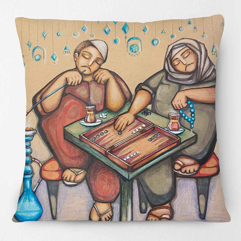 The Middle East Traditional Folk Culture Teapot By The Traditional Heater Cushion Cover Domes Mosque Art Print Pillow Case