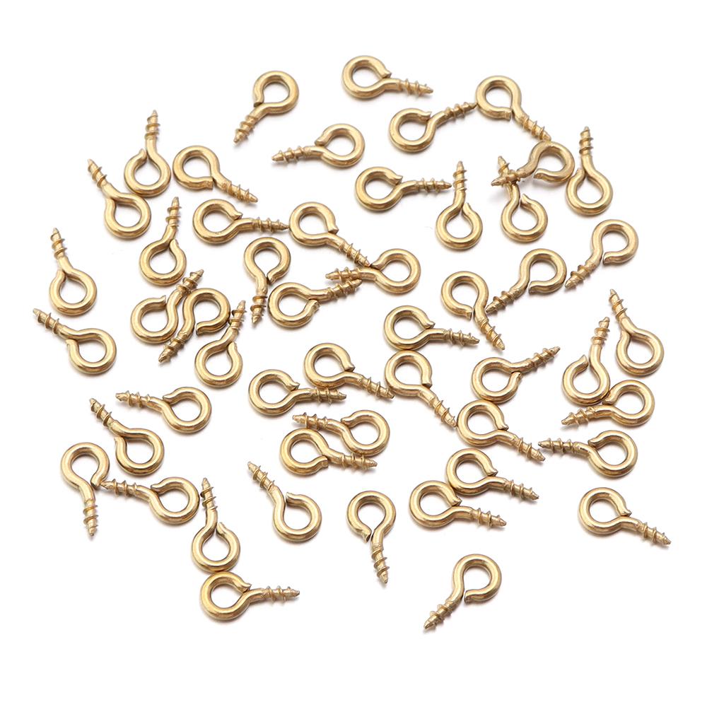 20-50pcs Stainless Steel Tiny Mini Eye Pins For Jewelry Making DIY Pendants Handmade Jewelry Findings Screw Eyes Threaded Hook