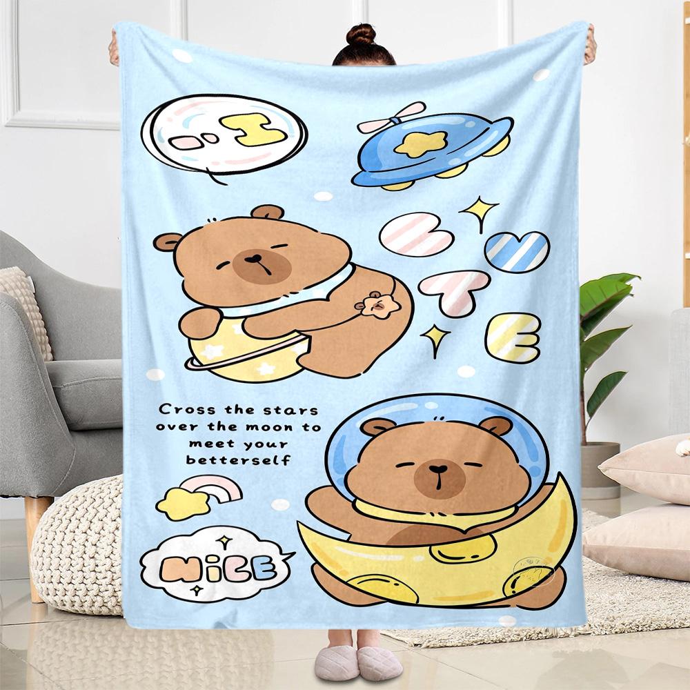 1pc Heart Shaped Bears Blanket Comfortable Soft Lightweight Perfect for Travel Camping Picnics Sofa Office bedroom Gift for Friends