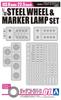 Aoshima Bunka Kyozai The Decotora Parts Series 1 JIS Type Genuine Steel Wheels Marker Lamp Set Plastic Model Parts (AOSHIMA) 1/32 No. 8-Lug 22.5-Inch