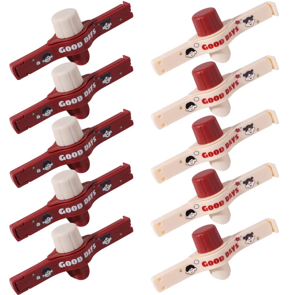 Plastic Food Bag Clips Cartoon Spice Jar Lids Portable Seasoning Sealing Clip  for Home