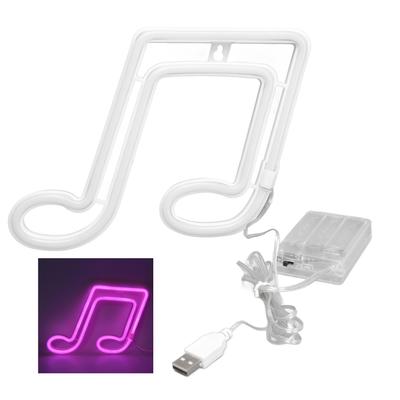 LED Neonlicht Musiknote Neon-Nachtlicht Konzert Wandlampe Party Wandbehang Neonlampe Pinkes Licht