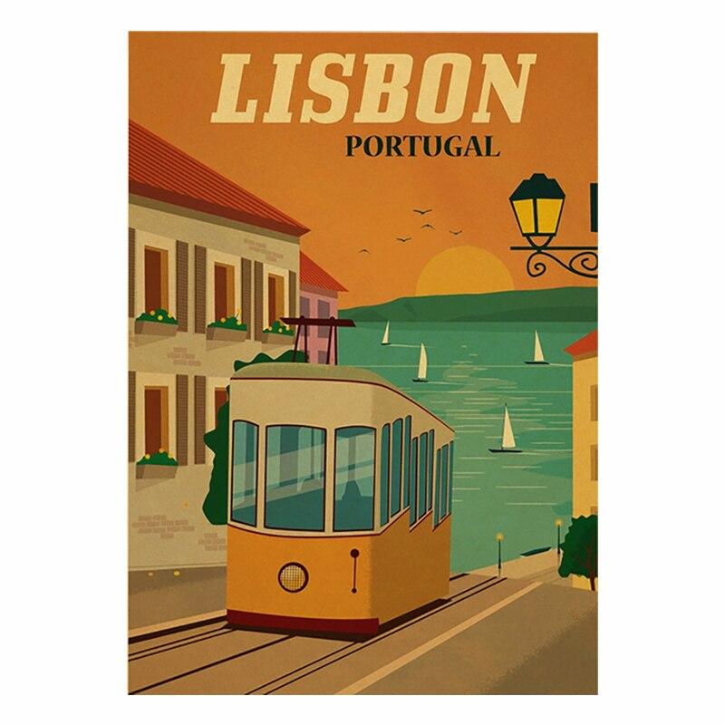 Vintage Travel Cities Metal Plaque Signs  Italy Japan Thailand Tahiti Landscapes  Retro Poster Art for Home Bar Pub Club Deco