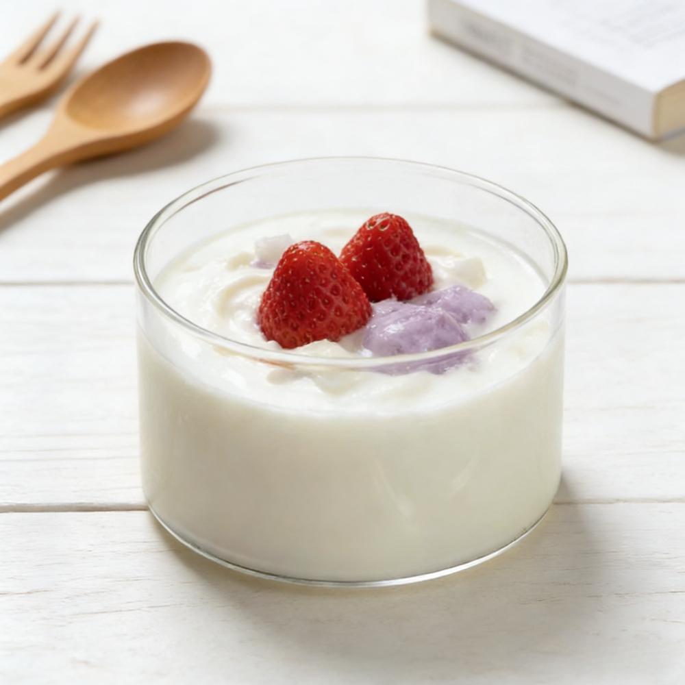 Heat-resistant Glass Round Pudding Bowl Ice Cream Dessert Bowl Baking Mold Bird's Nest Double-layer Custard Bowl Yogurt Cake Cup