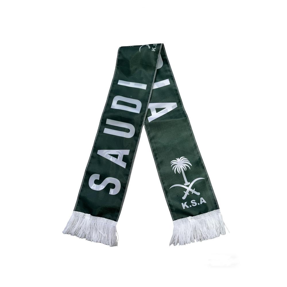 2026 World Cup Scarf Fan Scarf Polyester Neck Warmer Flag Soccer Stadium Team Support Tassel Less