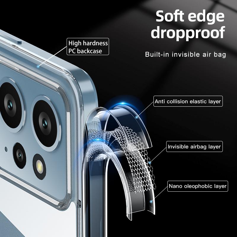 For Xiaomi Redmi Note 12 4G Airbag Protection Phone Case Anti-Dust PC+TPU Slim Phone Cover