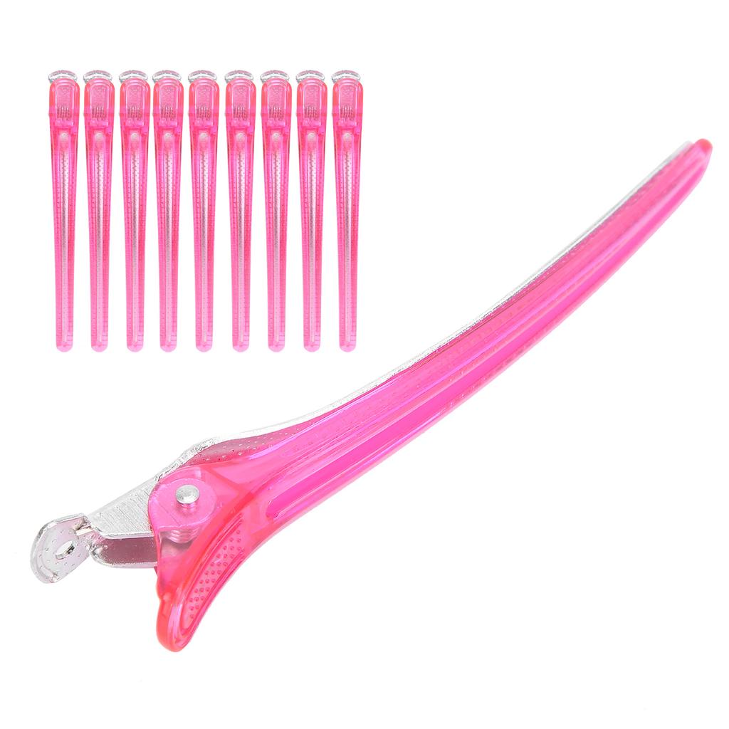 10pcs Salon NonSlip Styling Sectioning Clip Portable Duckbill Hair Clip Hairdressing Tool(Orange )