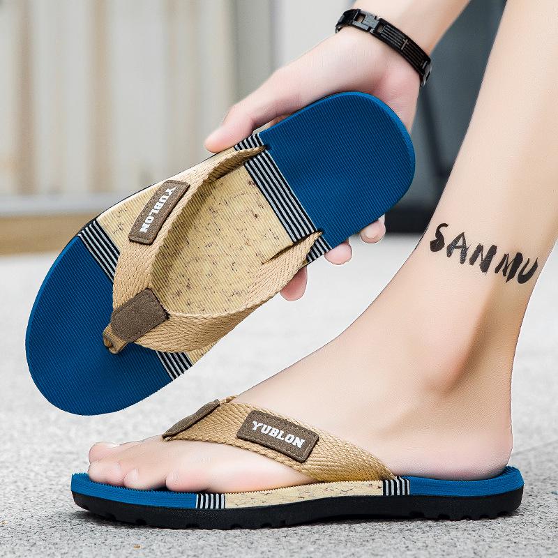 Herren Zehensandalen Sommer Freizeitslipper Strandschuhe Leichtgewichtige Hausschuhe Rutschfest Outdoor Weiches Schuhwerk
