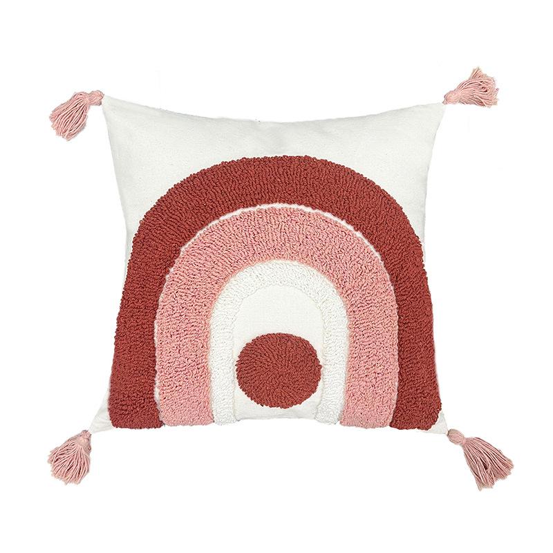 Tufted Throw Pillow Bohemian Throw Pillow Case Decoration Living Room Sofa Cushion Pillow Retro Hotel Lumbar Pillow Pillow Case