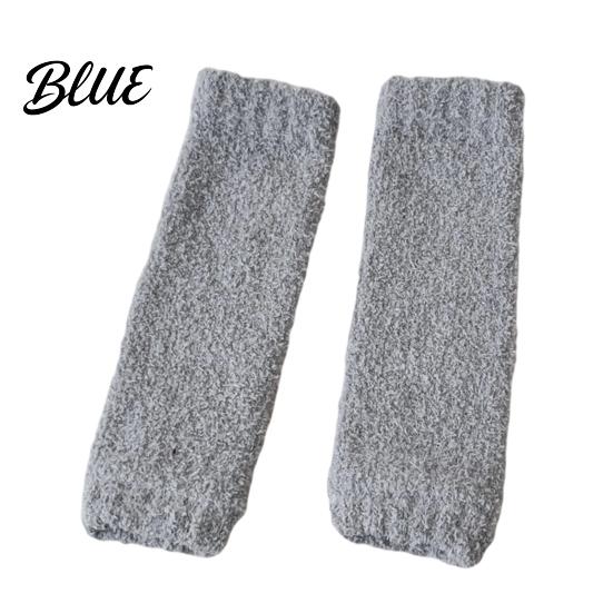 Thermal Cold Protection Socks Thickened Knee Sleeve for Women Winter Warm Coral Fleece Leg Warmers Breathable Soft Fluffy Bed Pads Skiing