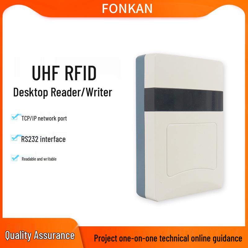 Industrial UHF Desktop RFID Reader/Writer with Network & WiFi Capability for UHF 6C Card Issuing and Writing.