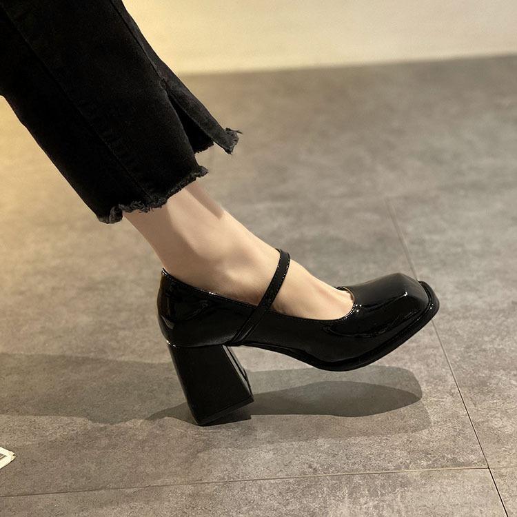 Fashion Women Mary Jane Shoes Elegant Square Toe Thick Heel Shoes Casual Party Dress Single Shoes 2025