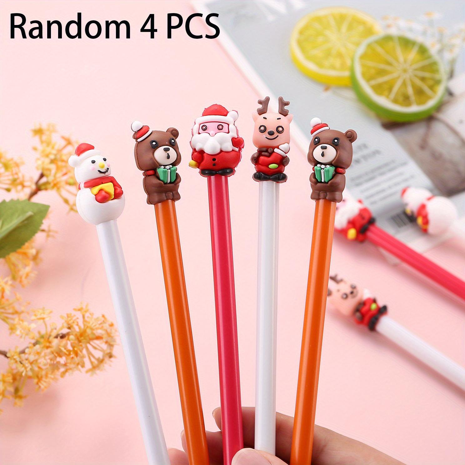 

4/ 8 шт. Милая игрушка коричневый медведь Нейтральная ручка Черная 0,5 мм Пишет плавно для награды на уроке для студента Рождественский подарок для девочки Школьный приз на экзамене Снова в школу 4 PCS