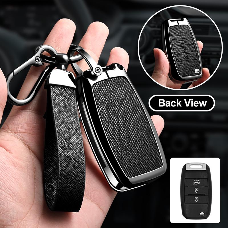 Zinc Alloy Car Key Case Cover Shell Fob for KIA RIO 3 K2 K3 K4 K5 Sportege Picanto Optima Soul Ceed Sorento Forte Stinger Cerato