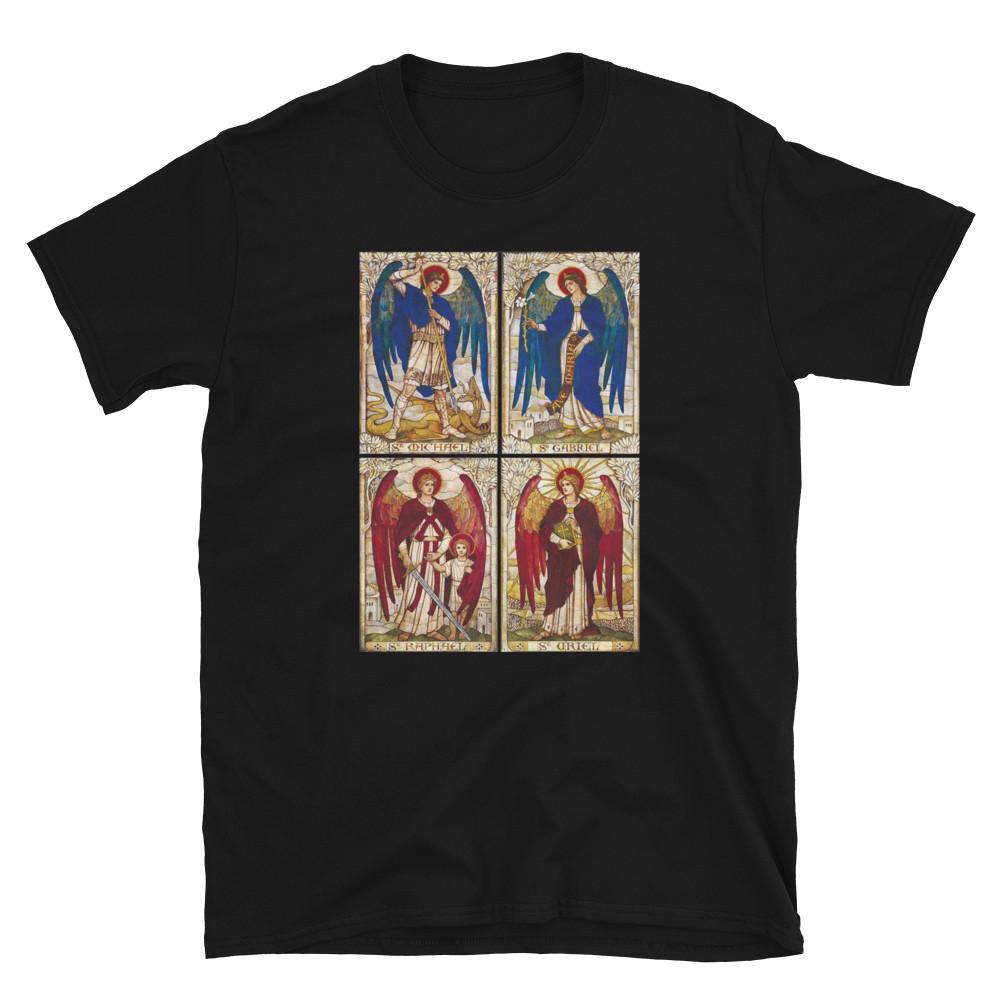 

Raphael, Gabriel, Michael, Uriel, Pagan, Religious, Printed T-Shirt Tops Tee S