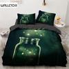 Forest Duvet Cover Set Fireflies Flying In A Glass Bottle Bedding Set Queen Size Animals 2/3pcs Polyester Quilt Cover for Kids