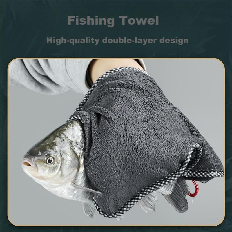 Fishing Towel Keeps Your Hands Clean When Handling Fish with a double thickened design it serves as a fish