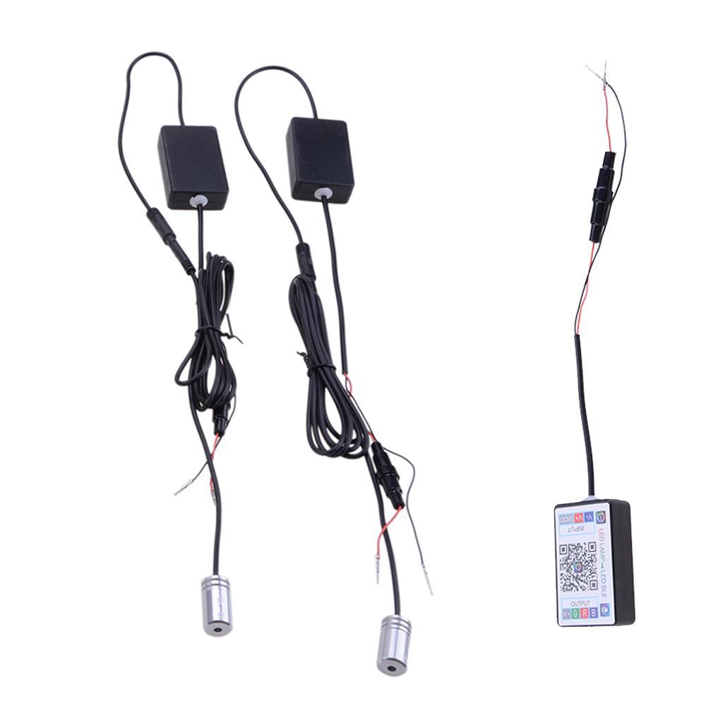 RGB Car Interior Ambient Light Wireless APP Bluetooth Control Optical Fiber Strip Atmosphere Lamp Standalone Connection