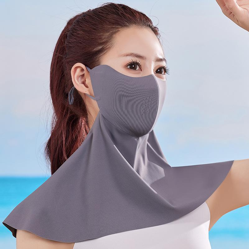 UV Protection Breathable Mask with Eye Corner Coverage - Spring/Summer Fashionable Solid Color